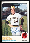 Autographed 1973 Topps Bsbl. #303 Nellie Briles, Pirates