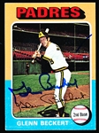 Autographed 1975 Topps Bsbl. #484 Glenn Beckert, Padres