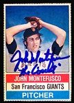 Autographed 1976 Hostess Bsbl. #41 John Montefusco, Giants