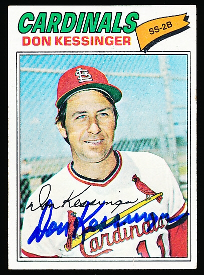 Autographed 1977 Topps Bsbl. #229 Don Kessinger, Cardinals