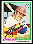 Autographed 1978 Topps Bsbl. #677 Ed Herrmann, Astros