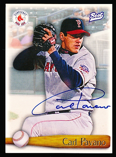 Autographed 1998 Best MiLB “Autographs” #NNO Carl Pavano, Pawtucket