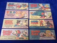 1951 General Mills “Walt Disney Comic Books Series D” Complete Set of 8 Booklets