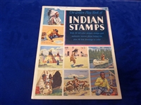 1954 Golden Stamp Book #P-13 “Indian Stamps” Complete Set of 48 Pasted Into Book