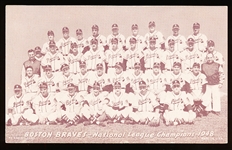 1947-66 Baseball Exhibits- Boston Braves 1948 NL Champs