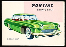 1953-55 Topps “World on Wheels” (R714-24)- #171 Pontiac Strato-Star- Hi# - Blue Back