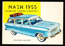 1953-55 Topps “World on Wheels” (R714-24)- #178 Nash 1955 Rambler Cross Country- Hi# - Blue Back