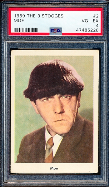 1959 Fleer “The 3 Stooges” (R730-1)- #2 Moe- PSA Graded VG-EX 4