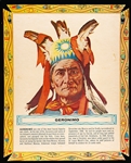 1962 Kellogg’s “Famous Indian Chief Portraits” (F273-7b)- Geronimo