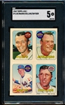 1969 Topps 4 in 1 Baseball- Ray Oyler/ Hank Bauer/ Kevin Collins/ Russ Snyder-  SGC 5 (Ex)