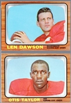 1966 Topps Football- 2 KC Chiefs Stars