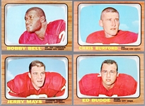 1966 Topps Football- 4 Diff KC Chiefs