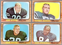 1966 Topps Football- 4 Diff Oakland Raiders