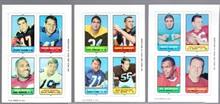 1969 Topps Fb “4 in 1”- 16 Diff