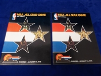 Jan. 14, 1975 NBA All-Star Game Programs- 2 Programs- Both Unscored