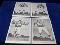 1960’s Jim Parker Baltimore Colts NFL Team Issue 7-7/8” x 10-9/16” Thin Cardboard Photos- 4 Diff.