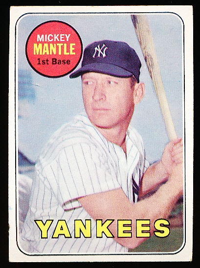 1969 Topps Bb- #500 Mickey Mantle, Yankees