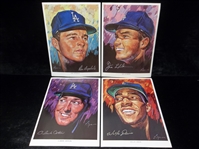 1969 Volpe LA Dodgers- 4 Diff- Color 8" x 11"