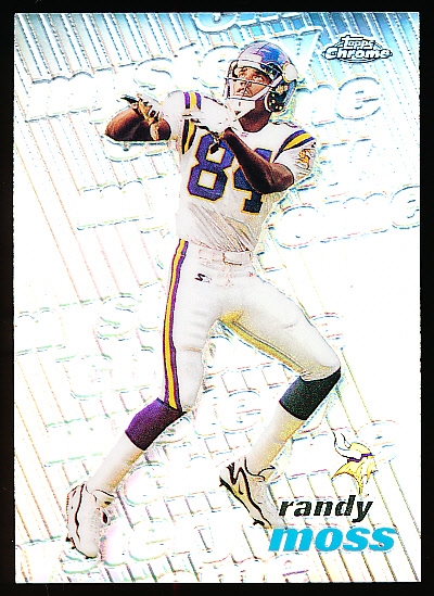 1999 Topps Chrome Ftbl.- “Mystery Chrome Refractor"- #M19 Randy Moss, Vikings