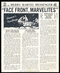 Very Tough 1966 “The Merry Marvel Messenger Newsletter by Marvel Comics Group