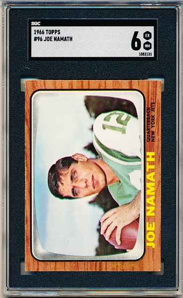 1966 Topps Football- #96 Joe Namath, Jets- SGC 6 (Ex-Nm)