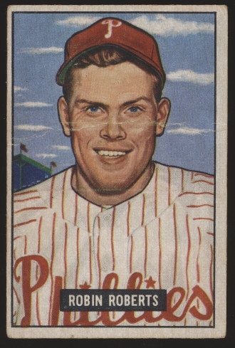 1951 Bowman Bb- #3 Robin Roberts, Phillies