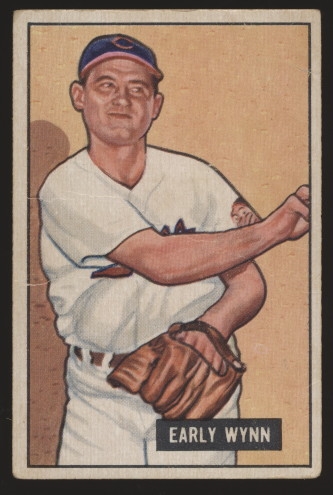 1951 Bowman Bb- #78 Early Wynn, Indians