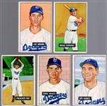 1951 Bowman Bb- 5 Diff Brooklyn Dodgers