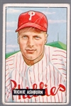 1951 Bowman Bb- #186 Richie Ashburn, Phillies