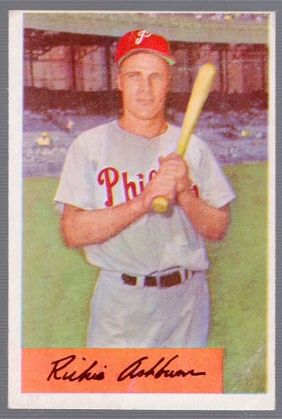 1954 Bowman Bb- #15 Richie Ashburn, Phillies