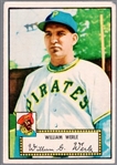 1952 Topps Baseball- #73 Wiliam Werle, Pirates- Red Back