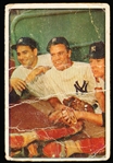 1953 Bowman Baseball Color- #44 Hank Bauer/ Yogi Berra/ Mickey Mantle