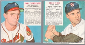 1952 Red Man Tobacco Bb- No Tabs- 2 Cards- March expiration backs.