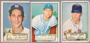 1952 Topps Baseball- 3 Diff