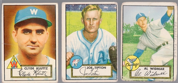 1952 Topps Bb- 3 Diff