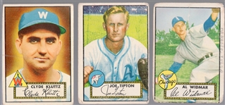 1952 Topps Bb- 3 Diff