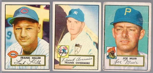 1952 Topps Bb- 3 Diff