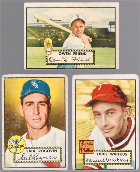 1952 Topps Bb- 3 Diff