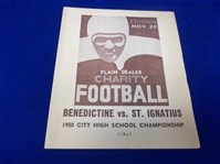 11/25/50 Benedictine vs. St. Ignatius Cleveland City High School Championship Program