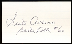 Autographed Sisto Averno 3x5" Card