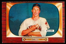 1955 Bowman Bb- #134 Bob Feller, Indians