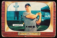 1955 Bowman Bb- #202 Mickey Mantle, Yankees