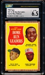 1962 Topps Baseball- #54 NL Home Run Leaders- Cepeda/ Mays/ Frank Robinson- CSG 6.5 (Ex/Nm+)