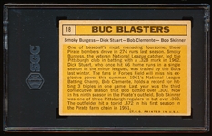 1963 Topps Baseball- #18 Buc Blasters- Burgess/ Stuart/ Clemente/ Skinner- SGC 2 (Good)