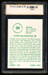 1975 SSPC Baseball- #187 Nolan Ryan, Angels- FGA 10 (Gem Mint)