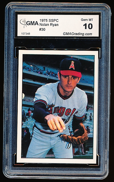 1975 SSPC Baseball- #187 Nolan Ryan, Angels- GMA 10 (Gem Mint)