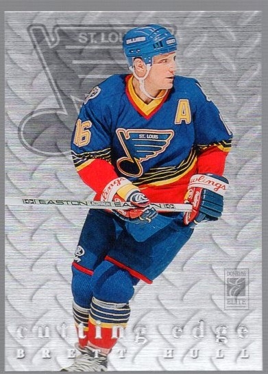 1995-96 Donruss Elite Hockey “Cutting Edge" #12 Brett Hull-#182/2500.