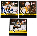 1992-93 Clark Bun Candy Mario Lemieux Complete Set of 3 Cards