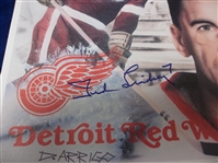 Autographed Ted Lindsay BCBS of Michigan Red Wings 11 x 15-3/4 Art Print- JSA Certified!