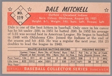1953 Bowman Bb Color- #119 Dale Mitchell, Cleveland- Hi#